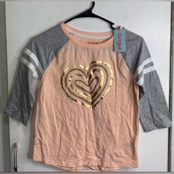 Cat & Jack Other - Cat & Jack Heart Graphic Baseball Tee NWT